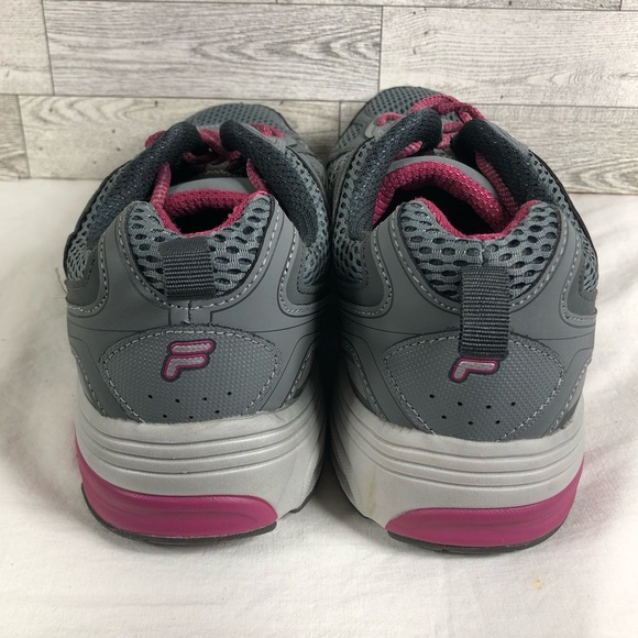 Fila Women's Windshift 15 Grey Pink Running Shoes Sneakers Size 11 Wide - Picture 4 of 7